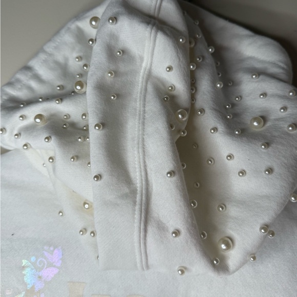 NWOT WICKED | Glow in the Dark & White Pearl-Embellished Women’s Hoodie - Picture 6 of 10